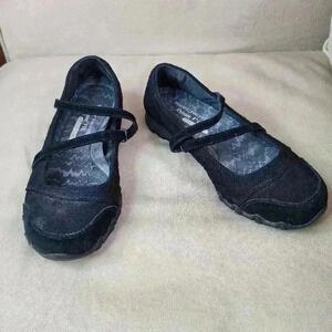 Skechers Relaxed Fit Bikers Casual Mary Jane Flat Womens Size 7 49405 Black